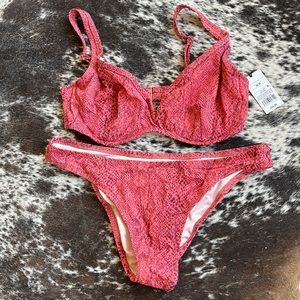 Shade & Shore Snake Print Bikini Set